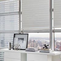 sheer shades in an office