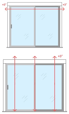 measuring diagram for outside mount vertical blinds