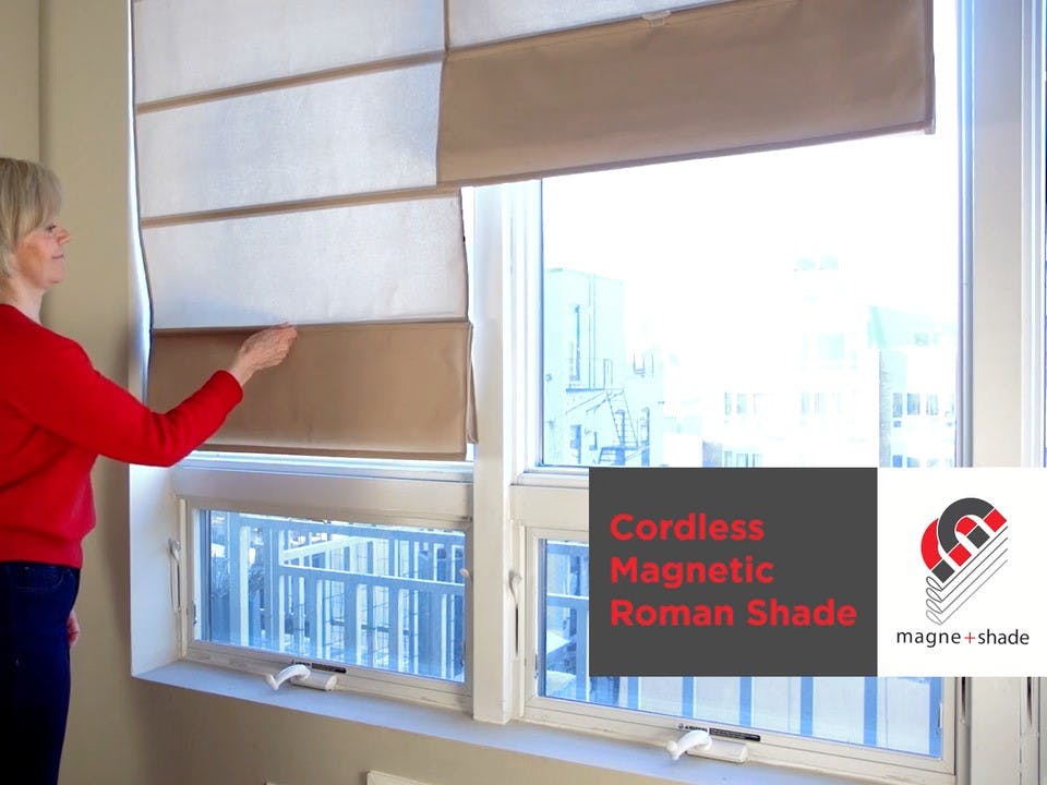 Blinds.com Magnetic Cordless Roman Pleat Shade