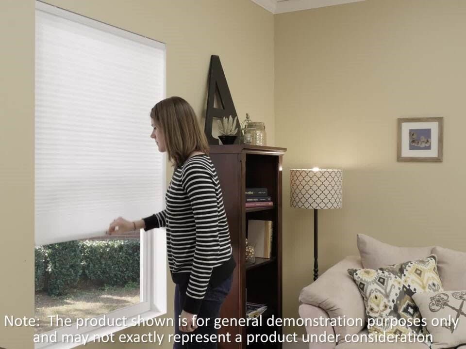 Cordless Lift for Cellular Shades - Lowering the Shade