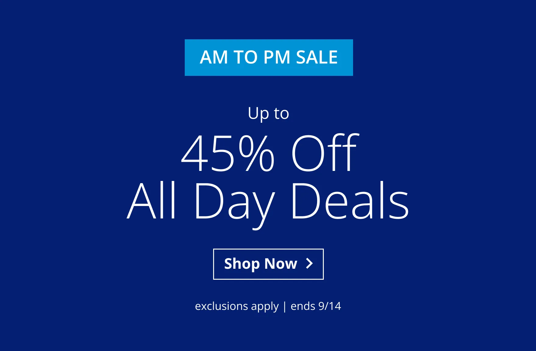 Up to 45% Off All Day Deals