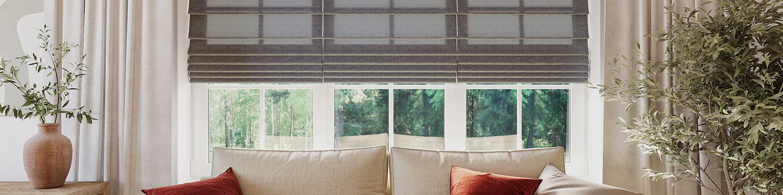 Roman Shades on window