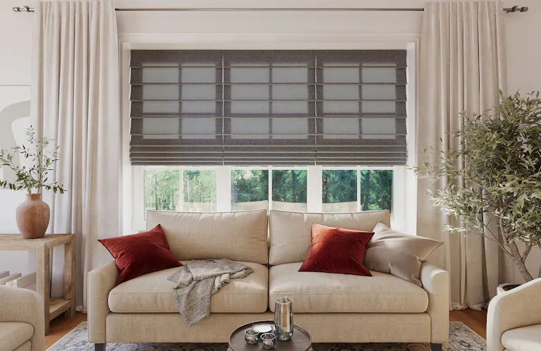 Roman Shades on window