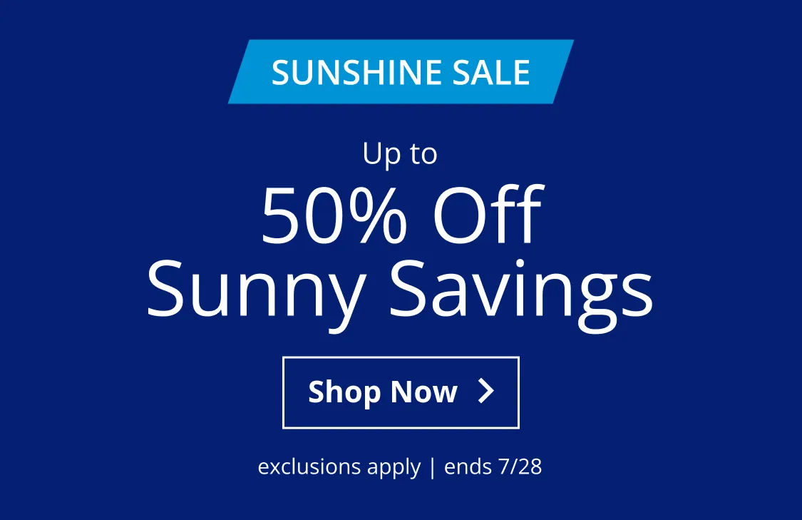 Up to 50% Off Sunny Savings