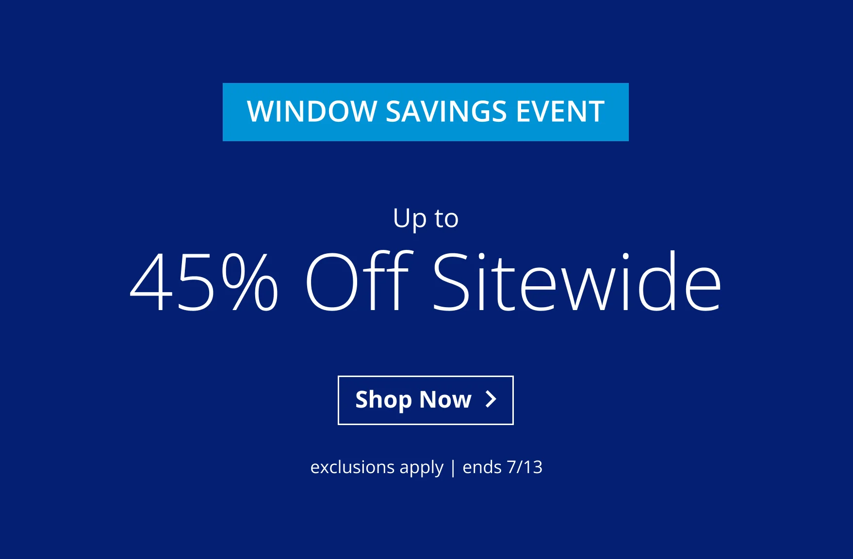 Up to 45% Off Sitewide