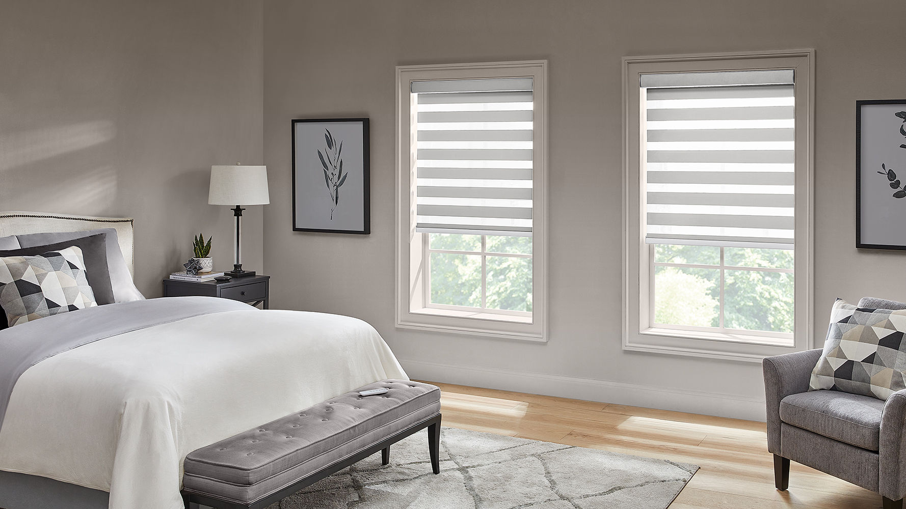 Zebra shades on windows