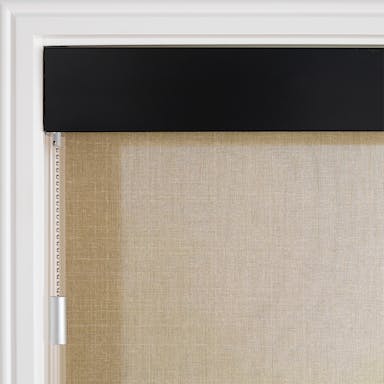 Window with solar shades that filter sunlight while preserving an outdoor view and reducing glare.