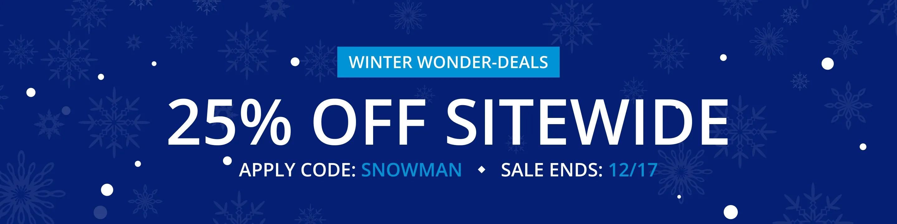 25% OFF SITEWIDE 