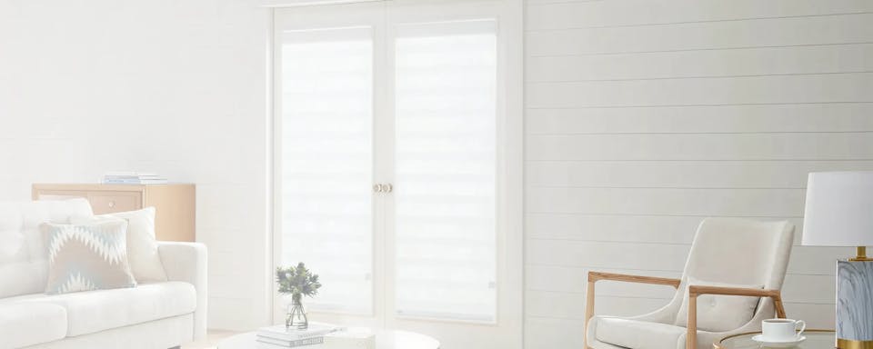 Roller shades on door windows