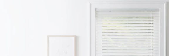 Blinds on window door