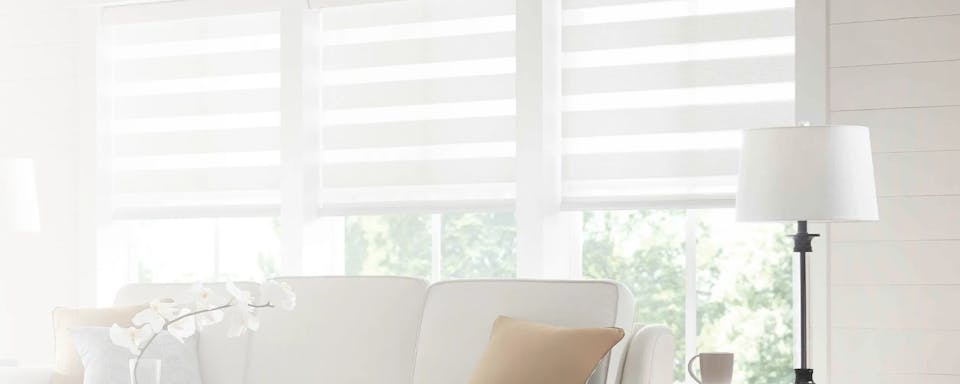 Cellular shades on window