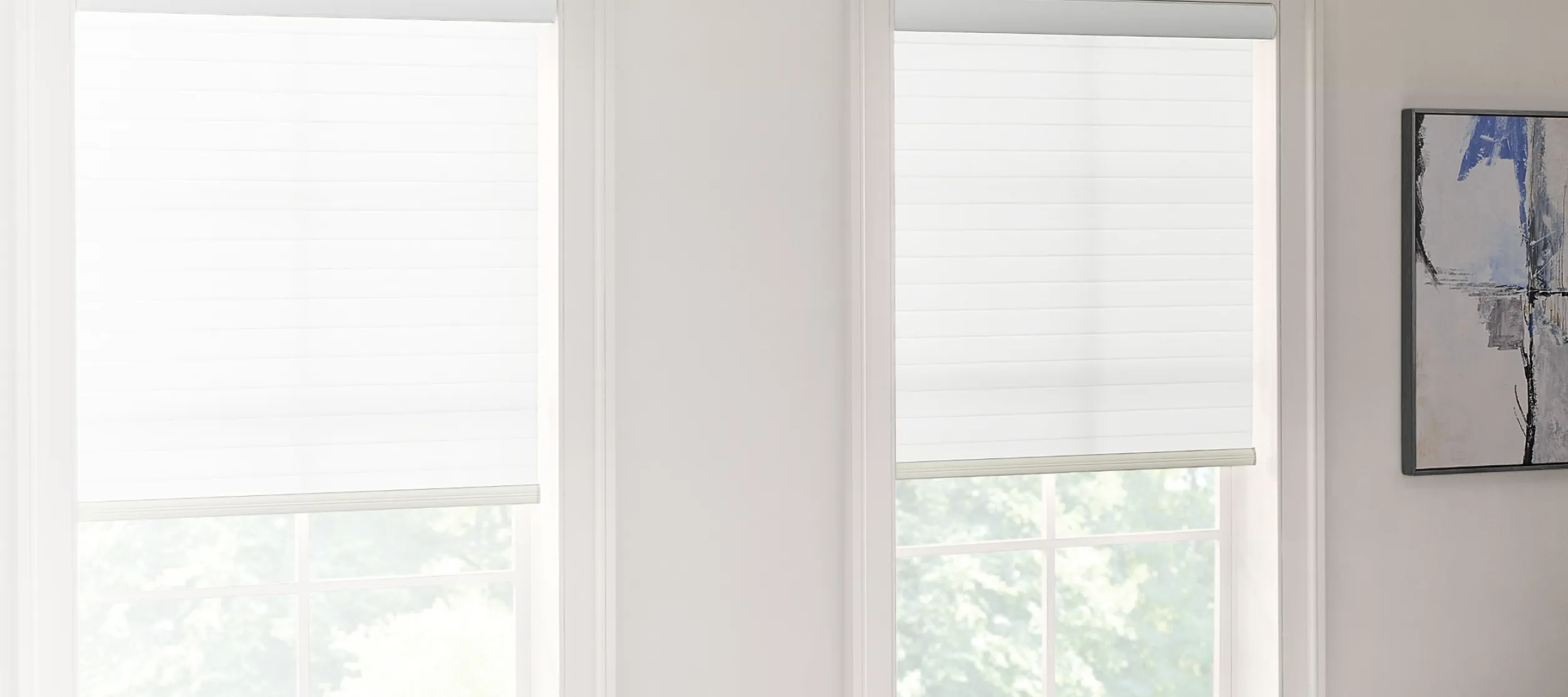 Cellular shades on windows