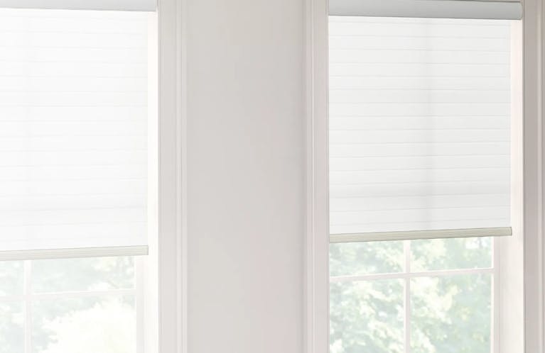 Cellular shades on windows