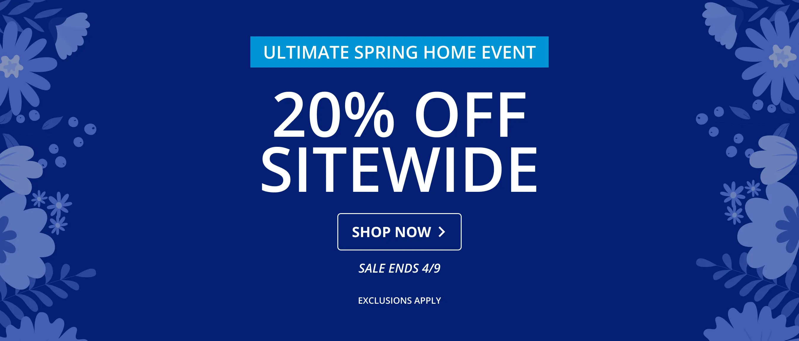 20% OFF SITEWIDE