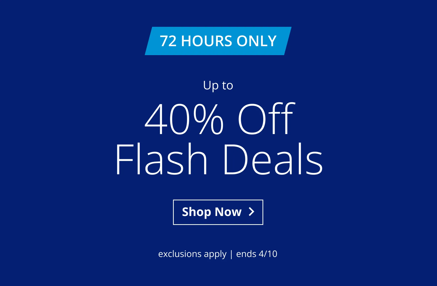 Up to 40% Off Flash Deals