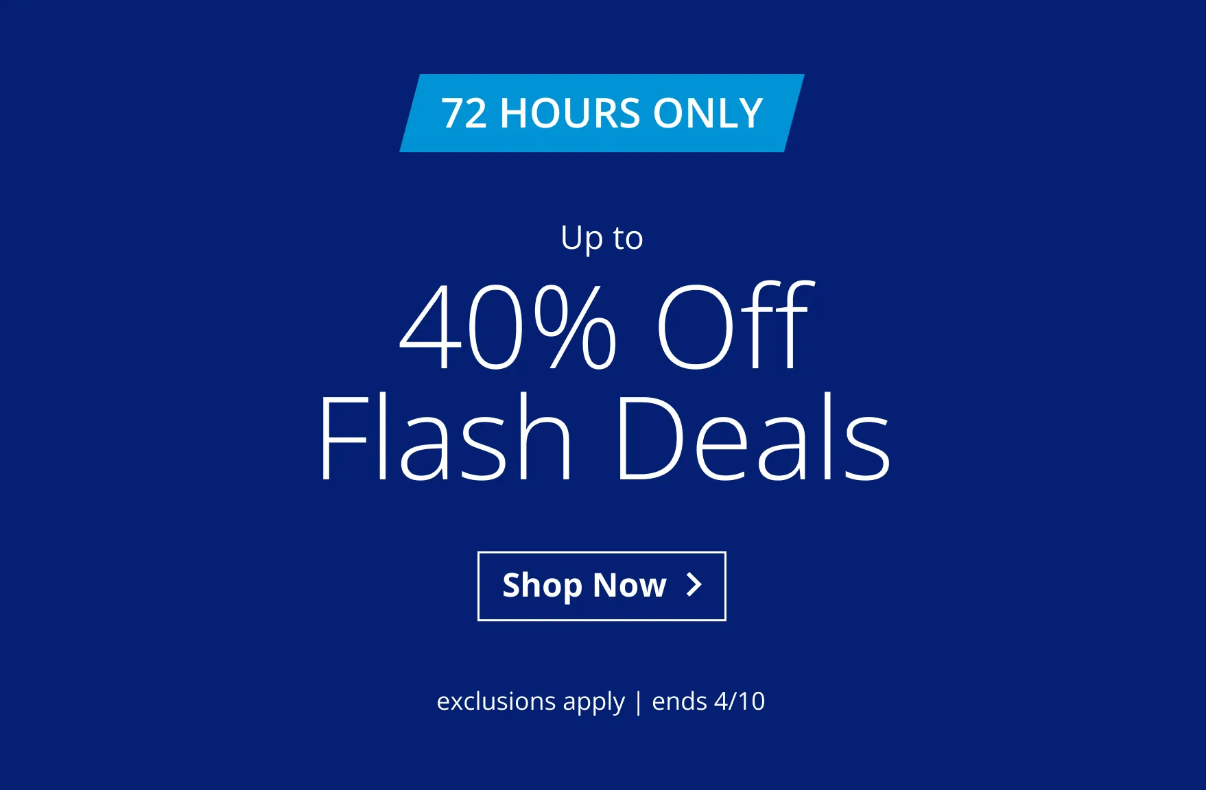Up to 40% Off Flash Deals