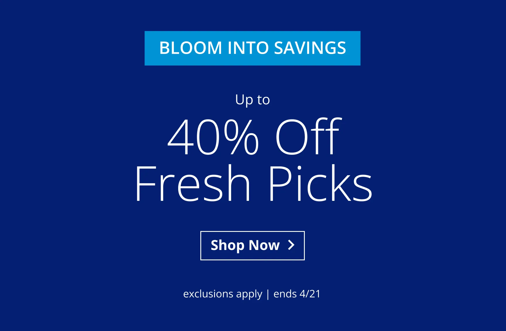 Up to 40% Off Fresh Picks