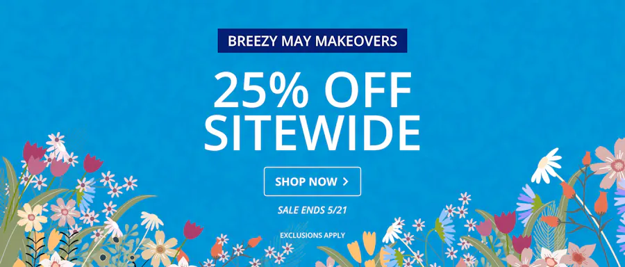 25% OFF SITEWIDE