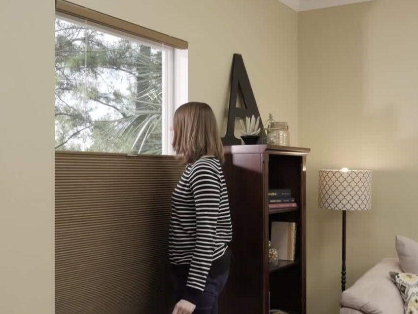 Cordless Lift with Top-Down/Bottom-Up for Cellular Shades