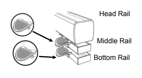 attaching handles for top-down bottom-up shades