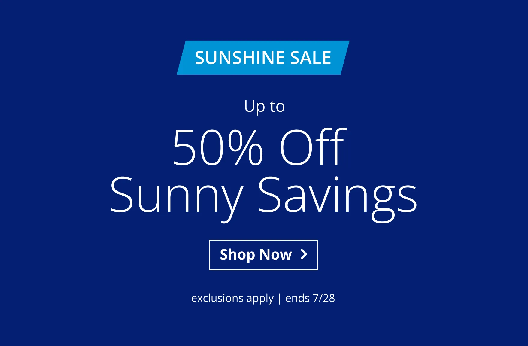 Up to 50% Off Sunny Savings