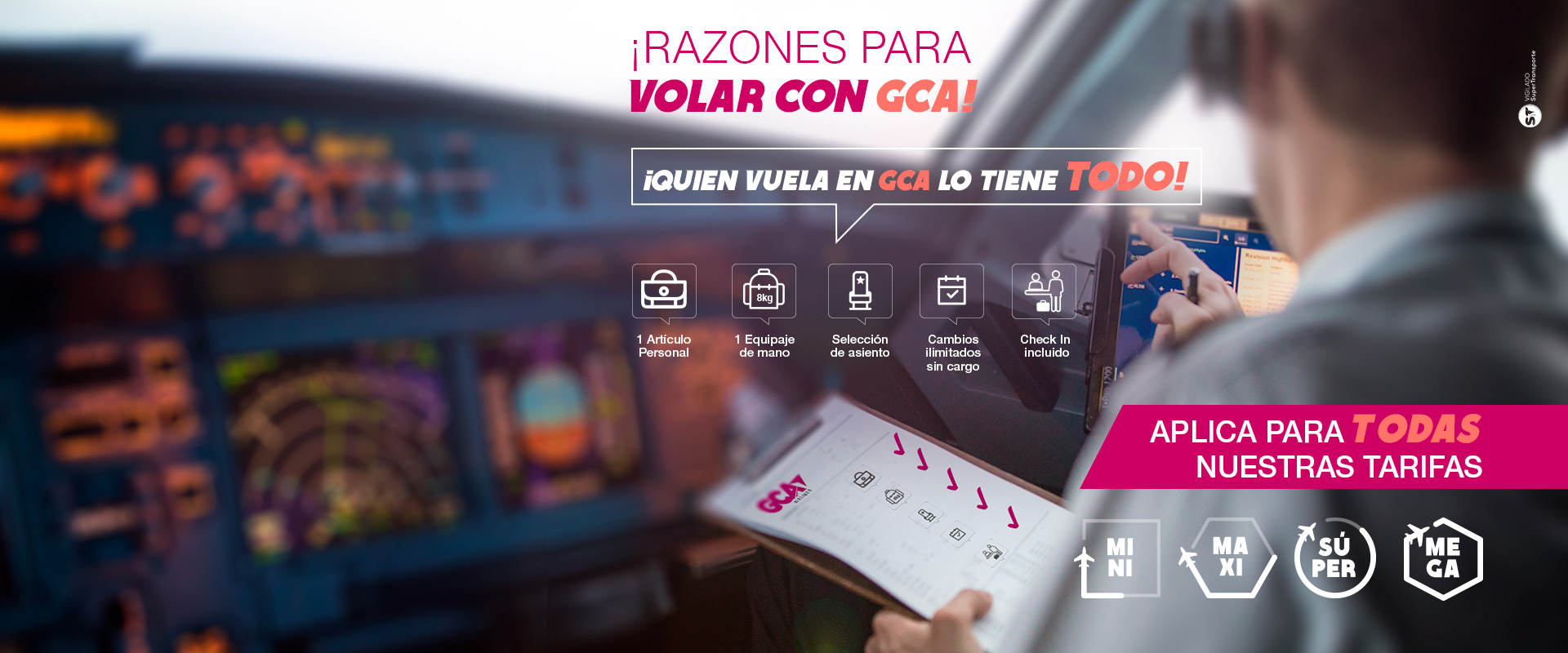 Vuelos baratos con GCA Airlines