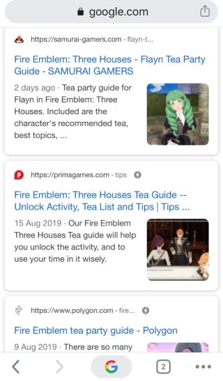 Example of images shown next to Google search result on mobile Example of images shown next to Google search result on mobile