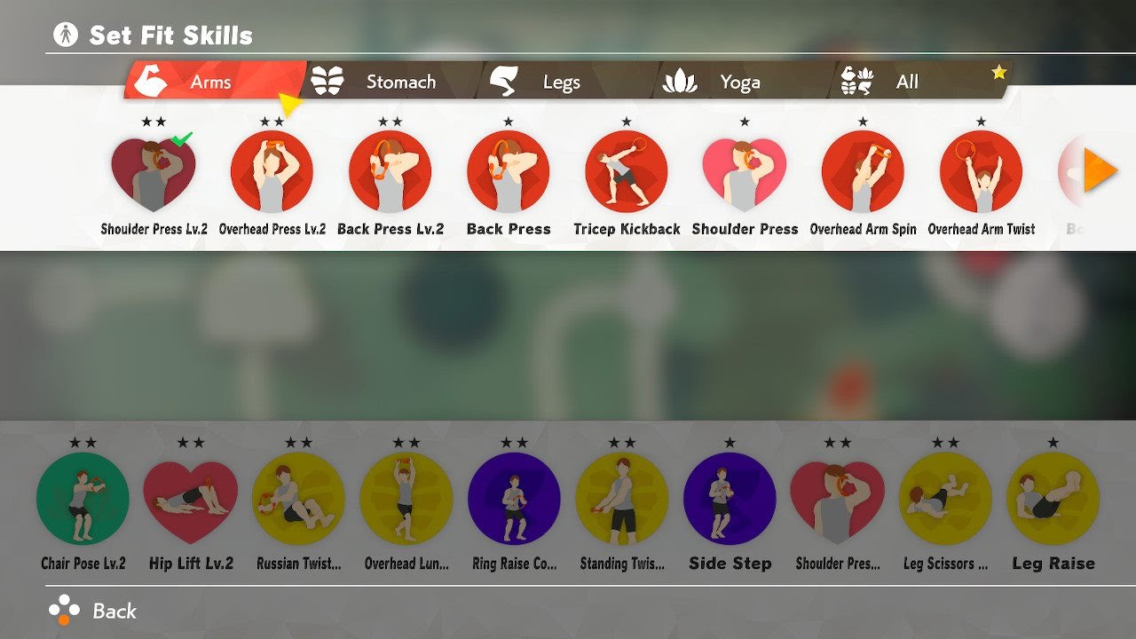 Fit Skills Ring Fit Workout Ring Fit Exercise List 2025