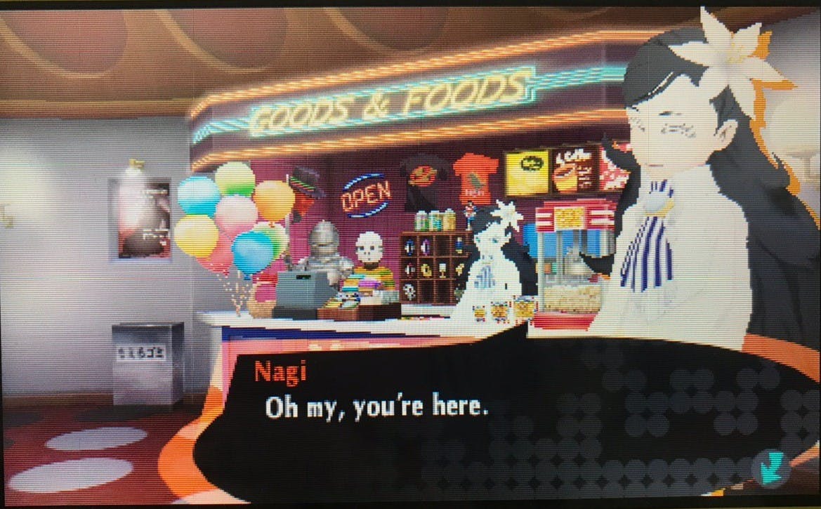 Nagi from Persona Q2 has a glaring white outfit Nagi from Persona Q2 has a glaring white outfit