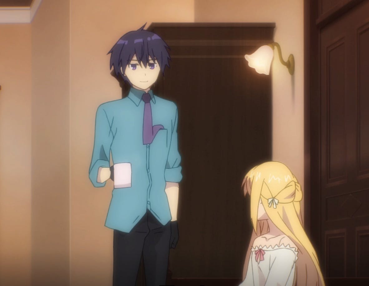 Melida's hair, and Kufa's body is drawn weirdly here. Worst still, this is a no-motion scene that lasted pretty long. Melida's hair, and Kufa's body is drawn weirdly here. Worst still, this is a no-motion scene that lasted pretty long.