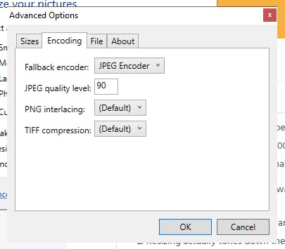 Image Resizer Advanced Options Image Resizer Advanced Options