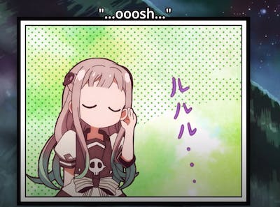 Yashiro Nene from Jibaku Shounen Hanako-kun waiting for the item to reach the bottom Yashiro Nene from Jibaku Shounen Hanako-kun waiting for the item to reach the bottom