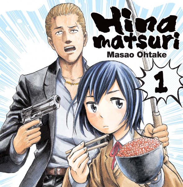 Hinamatsuri's first volume cover featuring Hina and Nitta. Hinamatsuri's first volume cover featuring Hina and Nitta.
