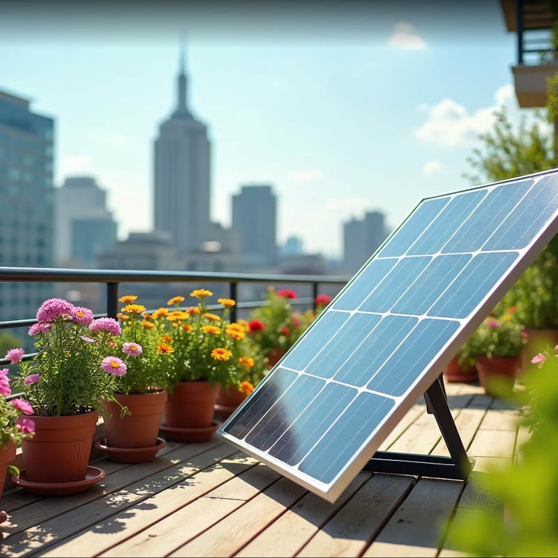 Balkonkraftwerk in der Stadt