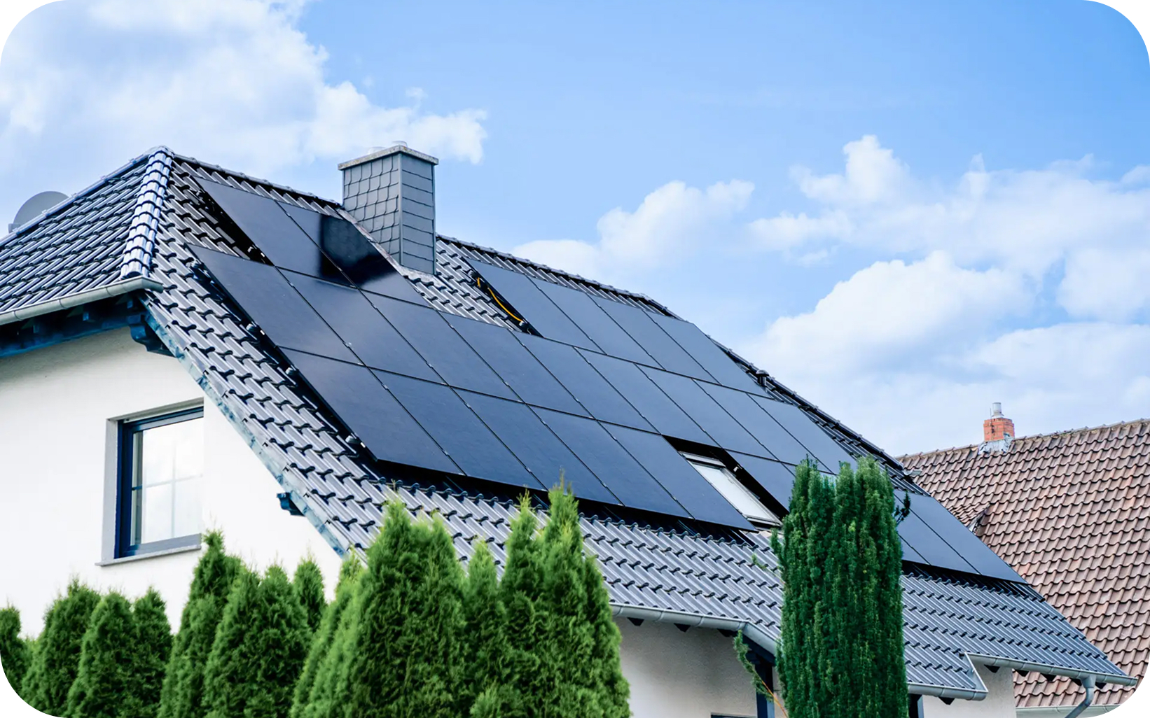 Einfamilienhaus mit einer geleasten Solaranlage