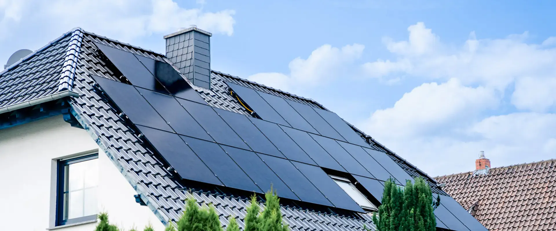 Einfamilienhaus mit einer geleasten Solaranlage Einfamilienhaus mit einer geleasten Solaranlage