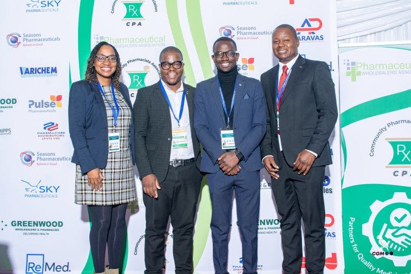 People posing for a photo at one of GSA's anti-microbial resistance event.