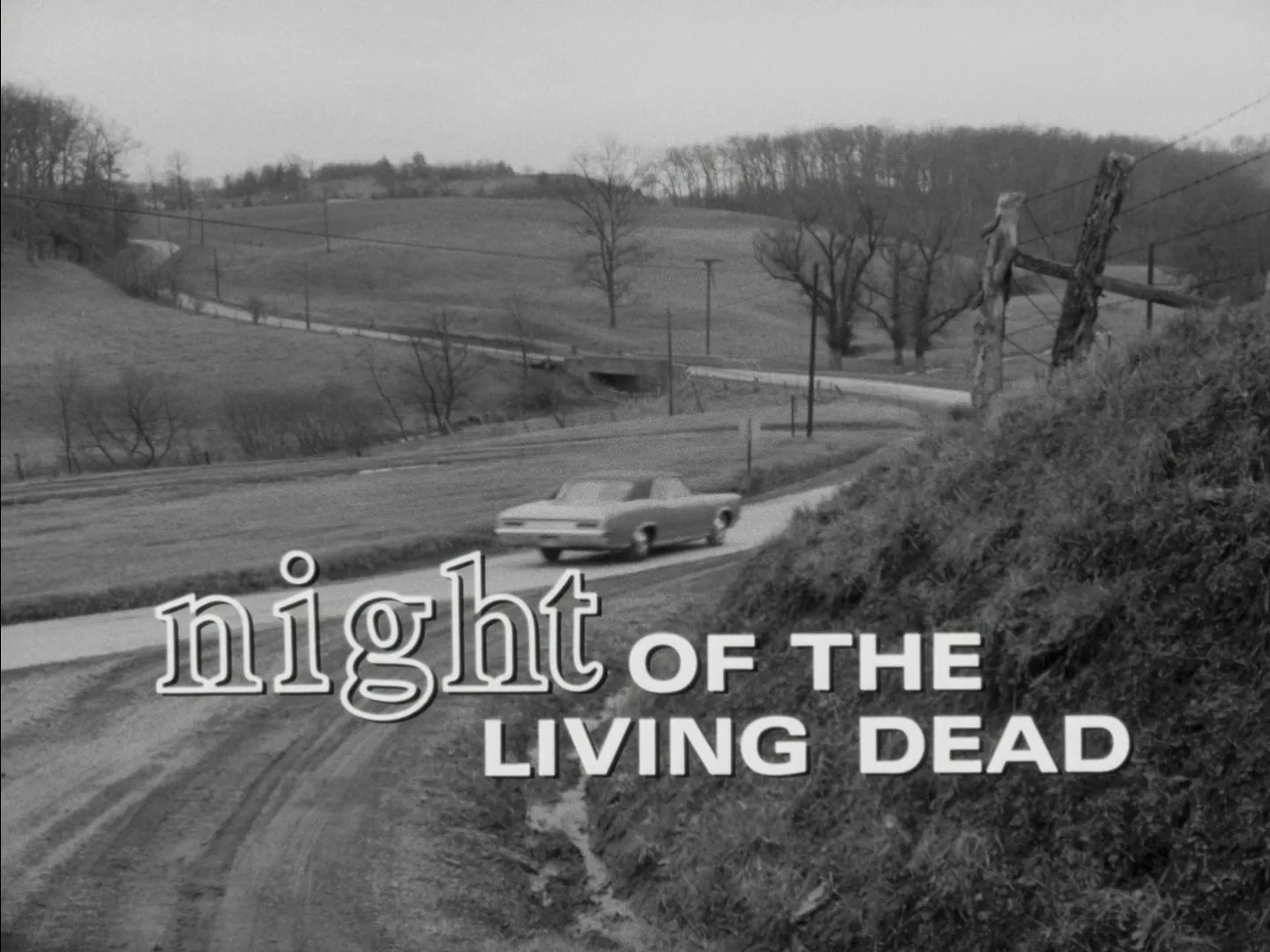 Title card of Night of the Living Dead (1968). Public domain, via Wikimedia Commons.