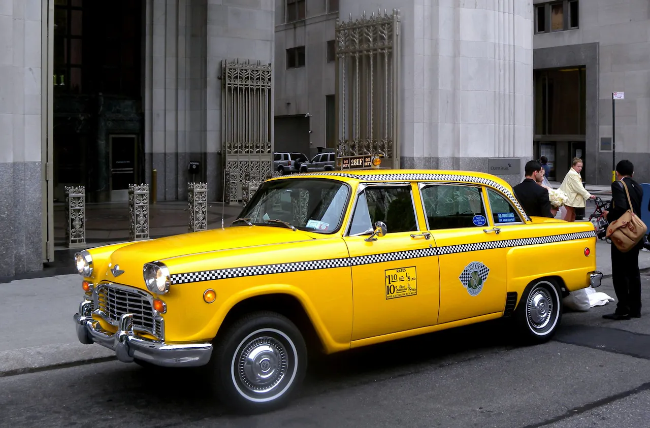 A Checker cab in New York City, the model Travis Bickle drives in Taxi Driver. Photo: Jim.henderson, CC0, via Wikimedia Commons.