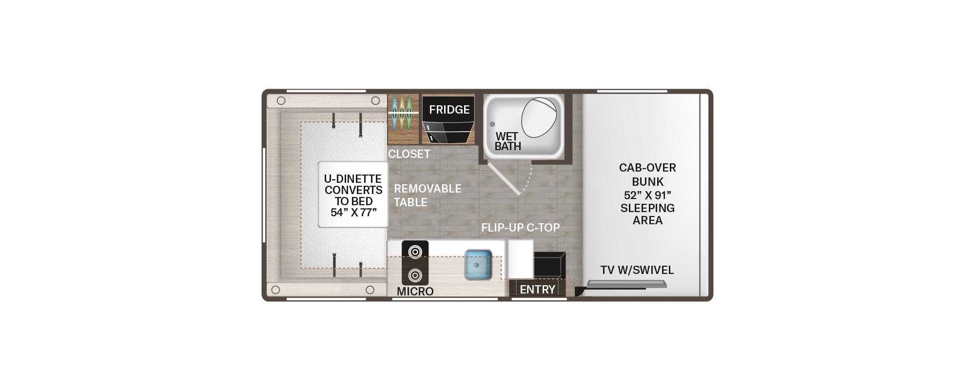 Geneva 19VT Floorplan - Geneva Motorhomes