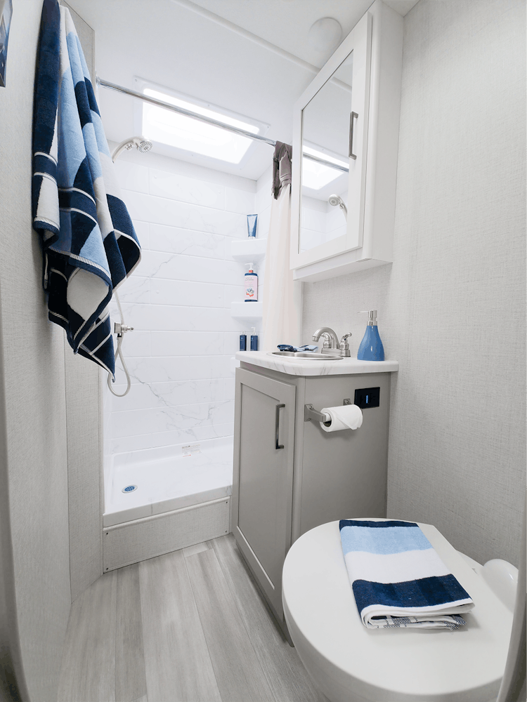 2026 Geneva 21VT Fashion Gray Cali Collection Bathroom