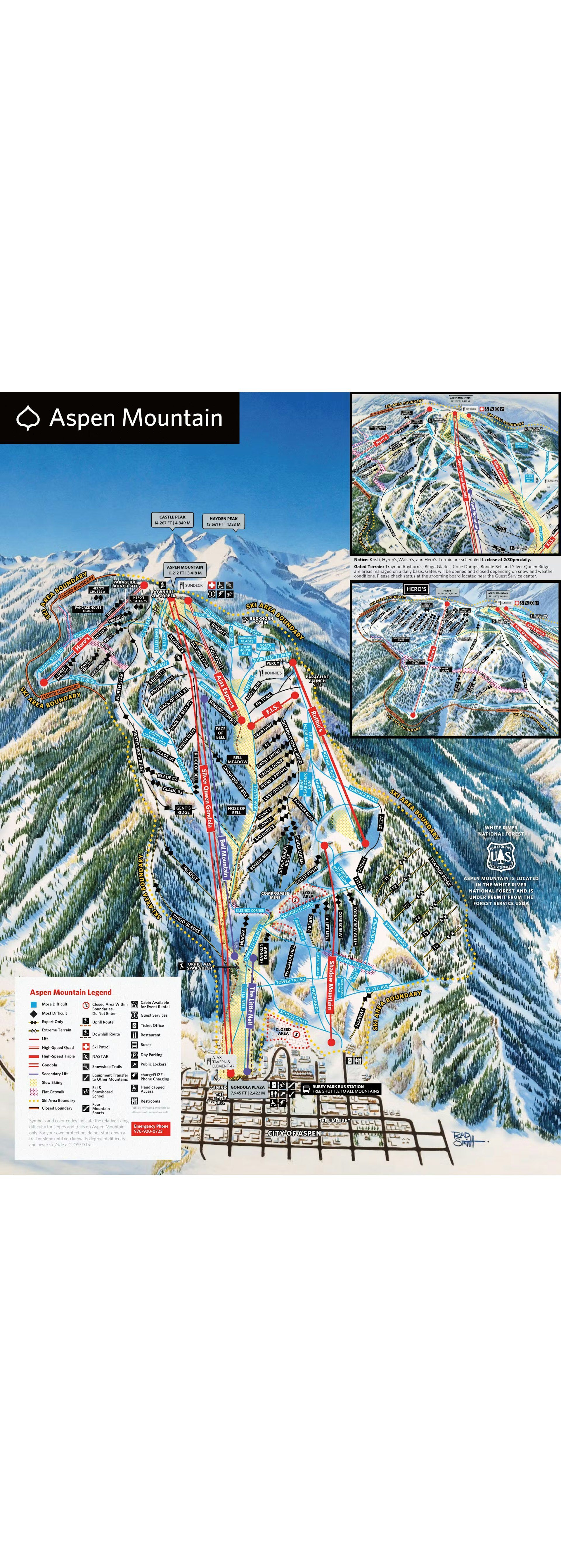 Aspen Mountain Trail Map
