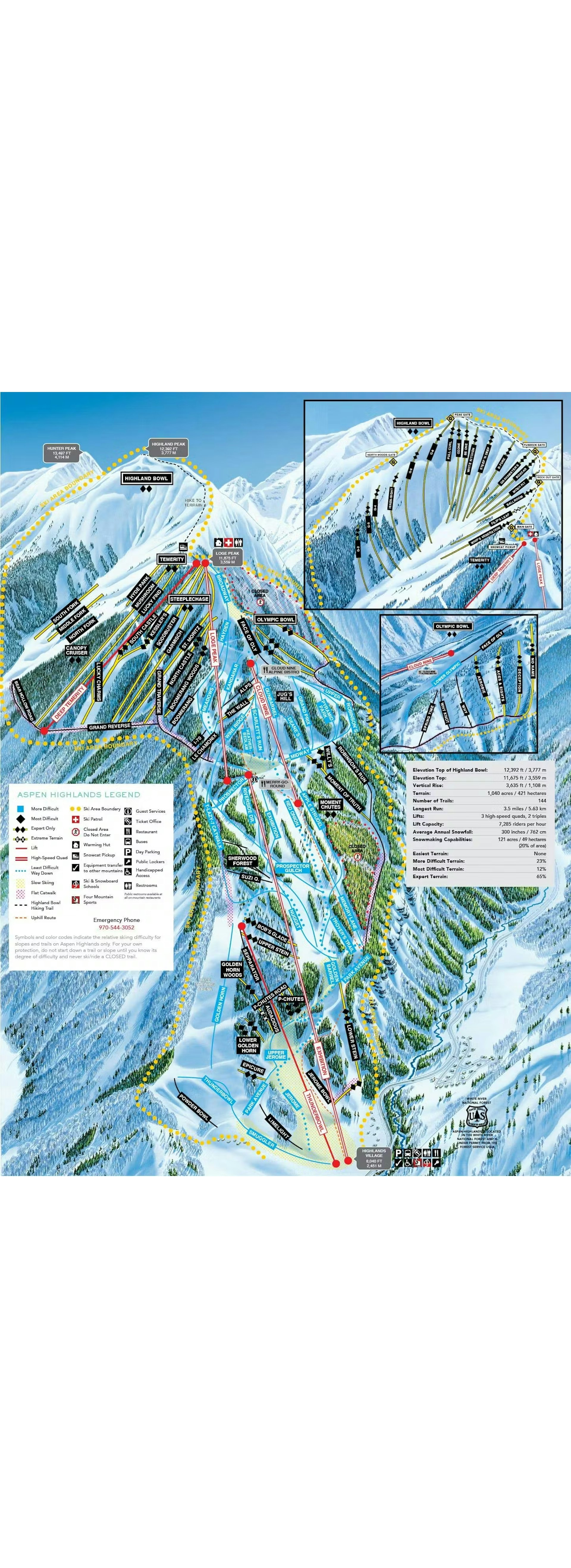 Aspen Highlands Trail Map