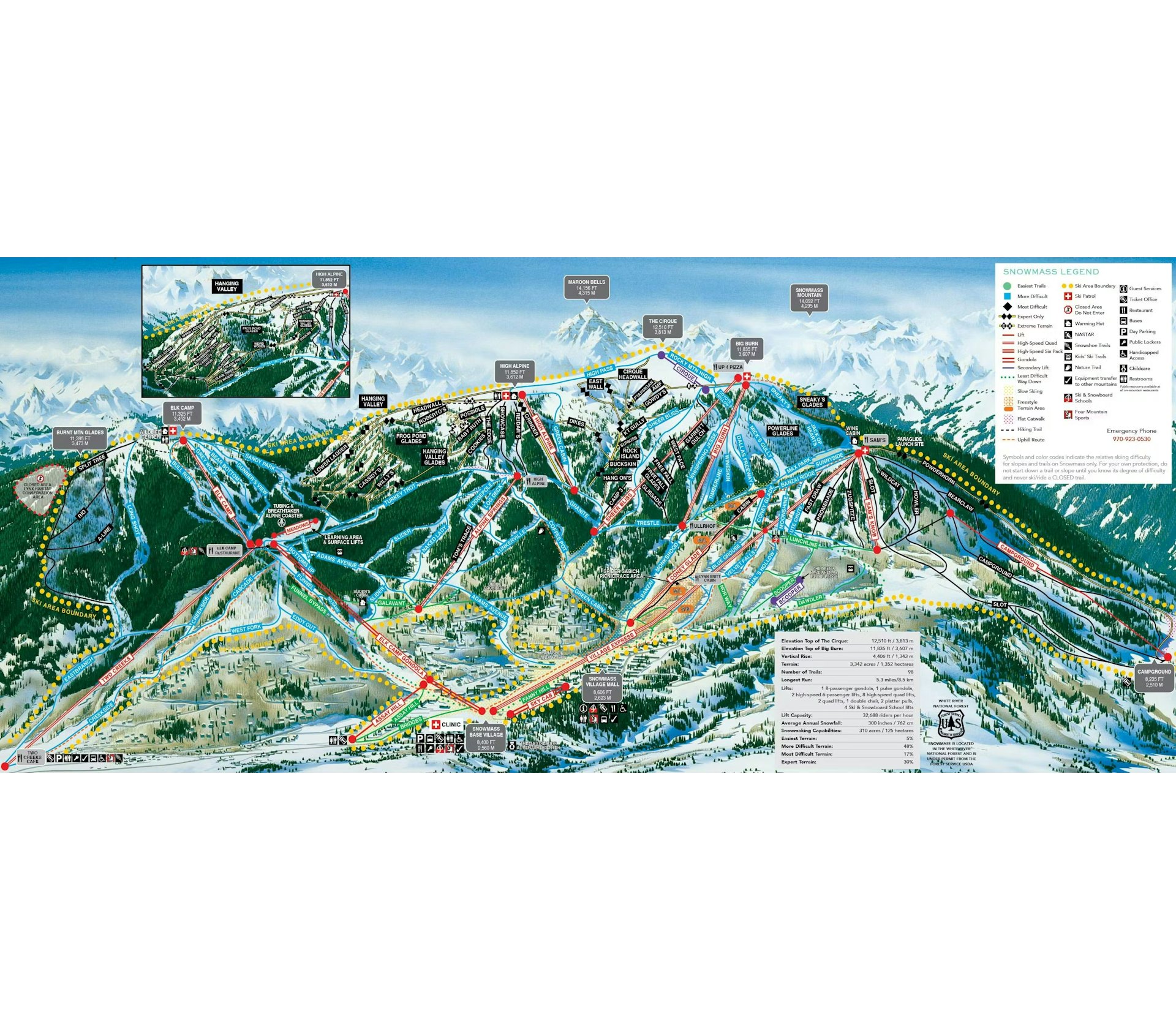Snowmass Trail Map