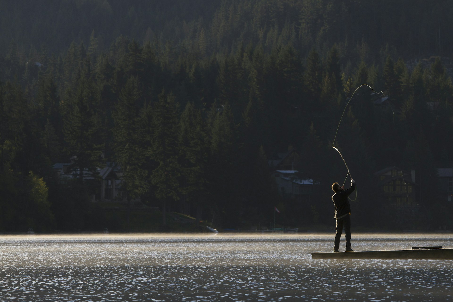 Fly fishing at Whistler