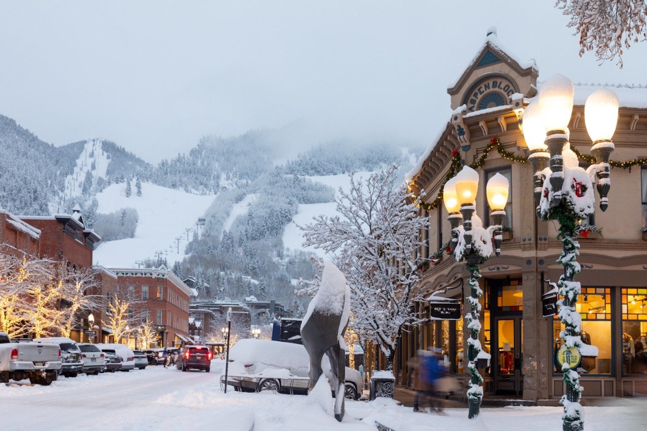 Shopping at Snowmass in Colorado, USA.