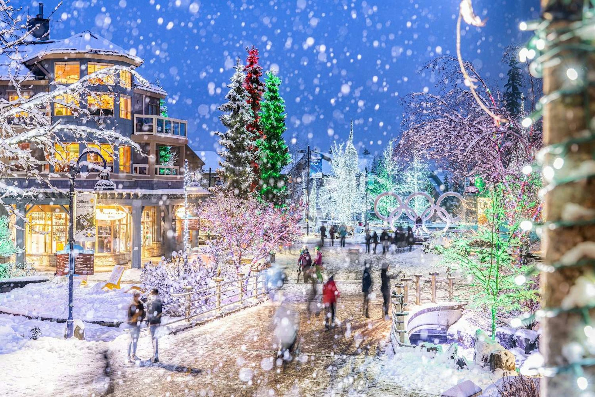 Christmastime shopping at Whistler Blackcomb in British Columbia, Canada.