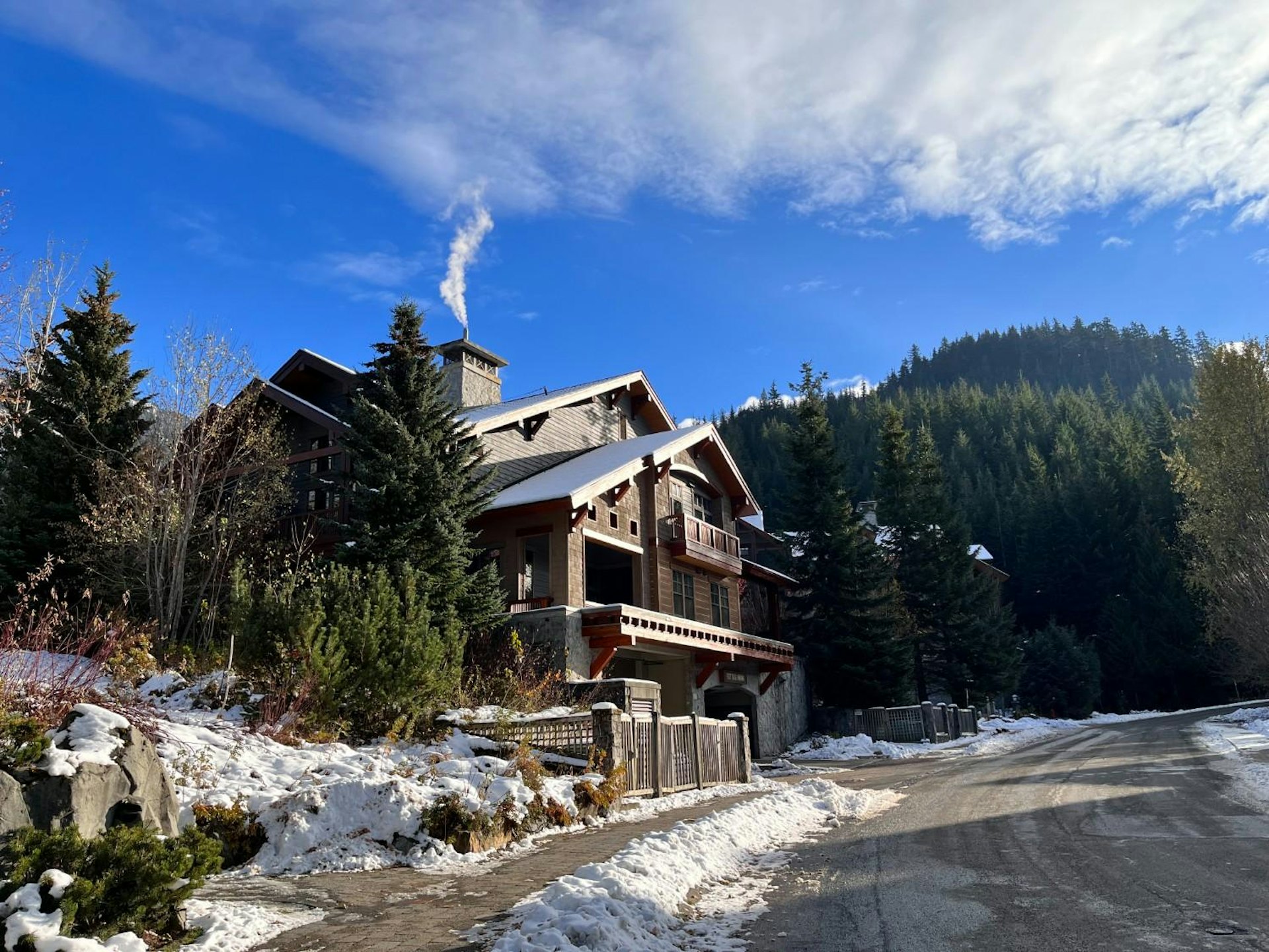 Exterior of Whistler Creekside at Whistler Blackcomb in British Columbia, Canada.