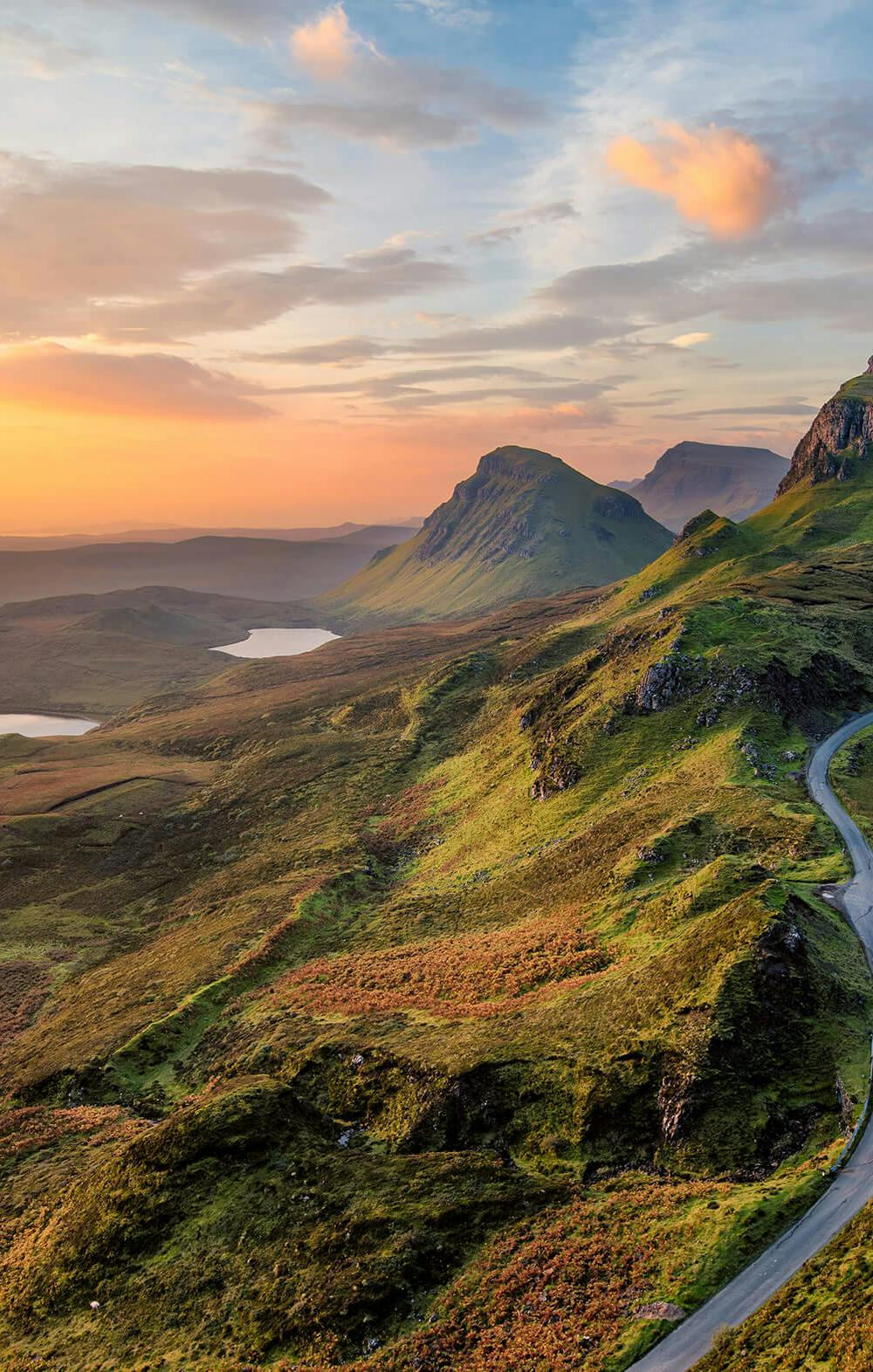 The Quiraing rock formation on the Isle of Skye