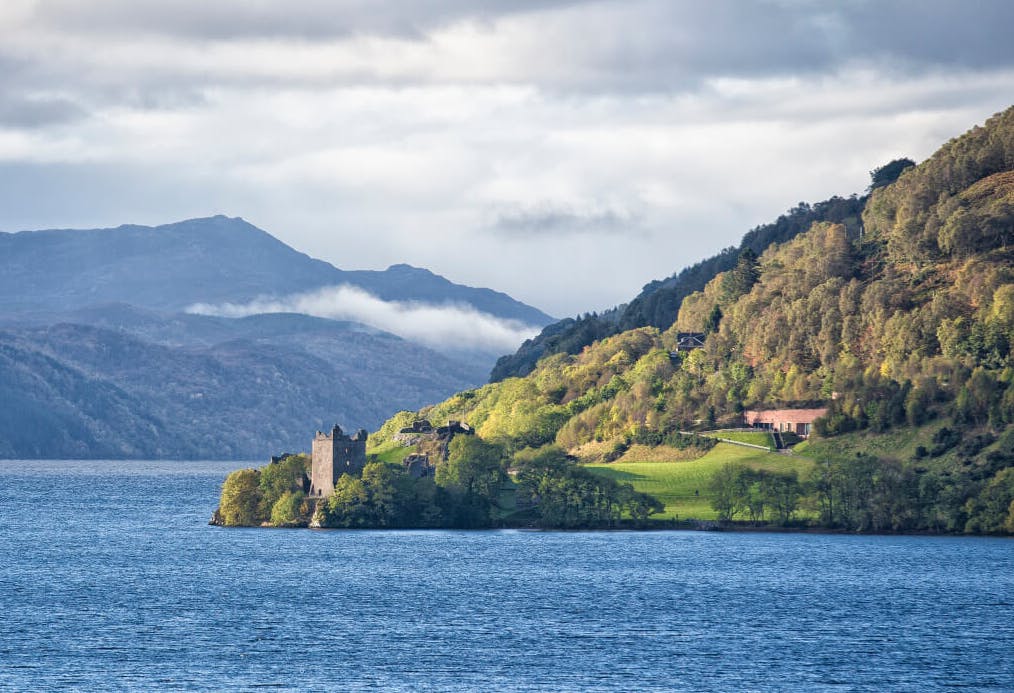 A view of Loch Ness in the Scottish Highlands